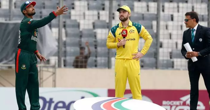 Bangladesh wins toss and bats first in search of ODI series sweep against Australia