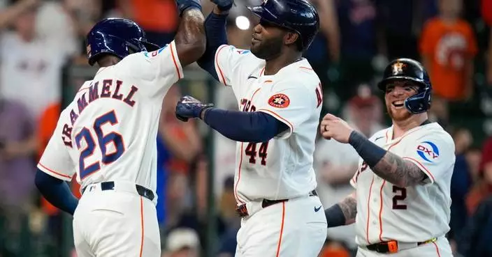 Yordan Alvarez hits a grand slam for AL-leading 22nd homer as Astros blast Athletics 13-2