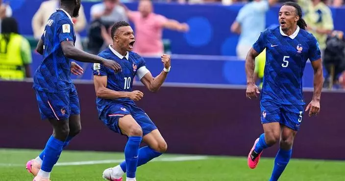 Kylian Mbappé of France scores his 15th World Cup goal, tying for 3rd most in history