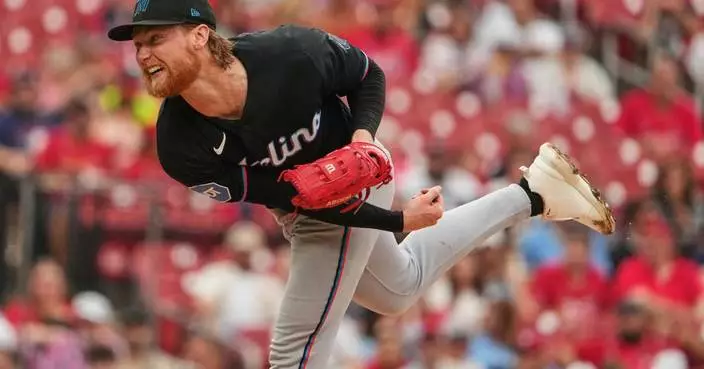 Max Meyer leads the Marlins to a 4-0 win over the Cardinals to improve his record to 9-0