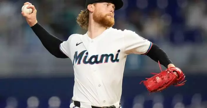 Meyer wins 8th straight decision to start season as Marlins beat Giants 6-3