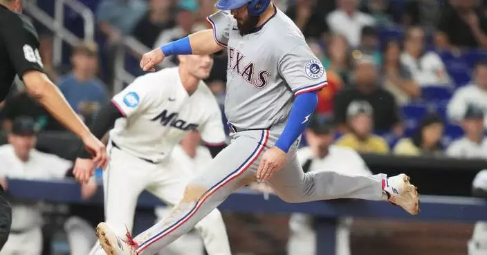 Nimmo's 3 hits, Osuna's go-ahead double lift Rangers to 4-3 win over Marlins