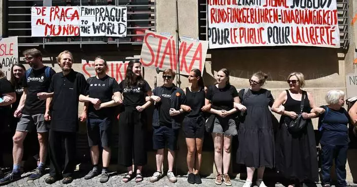 Czech public broadcasters stage warning strike over government plan to change funding