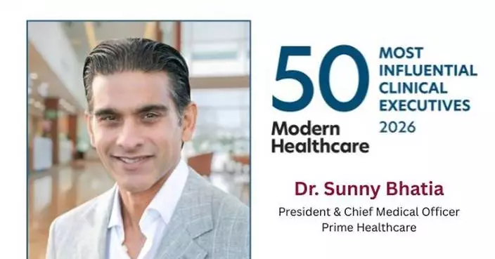 Dr. Sunny Bhatia Honored as One of Modern Healthcare’s 50 Most Influential Clinical Executives