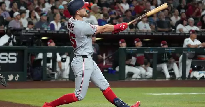 Nationals get homers from Mead and Crews, hold Diamondbacks to 2 hits in 6-1 victory