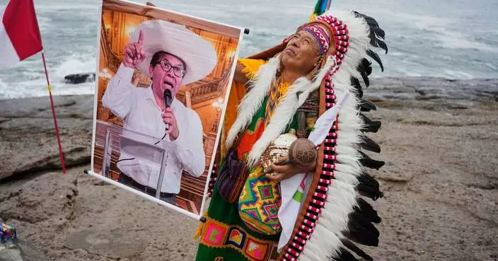 Peruvian shamans perform a blessing ritual ahead of a presidential runoff