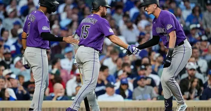 Willi Castro and TJ Rumfield each drive in two runs as the Rockies beat the Cubs, 5-2