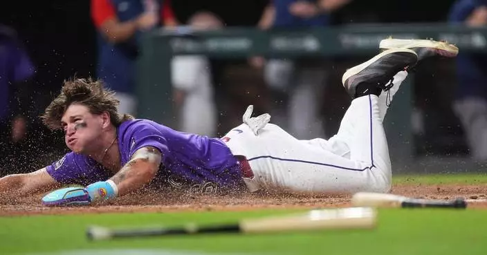Jake McCarthy hits 3-run triple in 9th inning as Rockies rally for 3-2 win over Red Sox