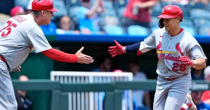 JJ Wetherholt hits 2 homers as the Cardinals beat the Royals 12-10 to avoid a sweep