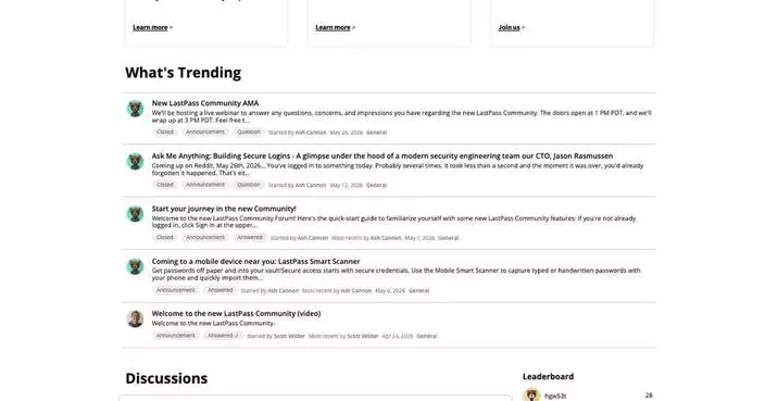 LastPass Transforms User Experience with Enhanced, High-Efficiency Community Platform