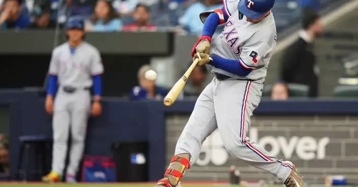 Langford hits 3-run homer, Burger and Pederson also connect as Rangers beat Blue Jays 6-5