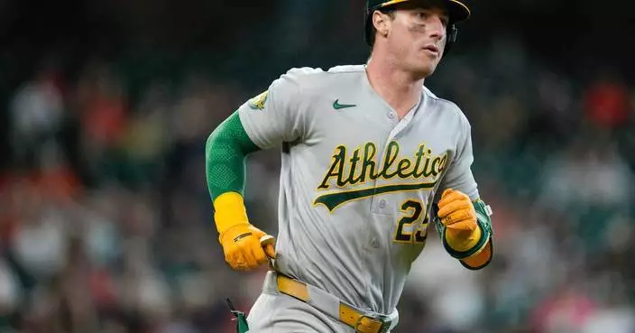 Kurtz, Rooker HRs, Jump’s 6 1/3 scoreless innings power Athletics past Astros 5-0