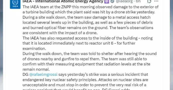 IAEA chief urges “stop” to nuclear sites attacks after Zaporizhzhia drone strike