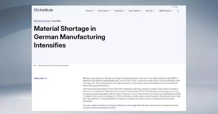 German manufacturing sector faces material shortage amid Middle East conflict