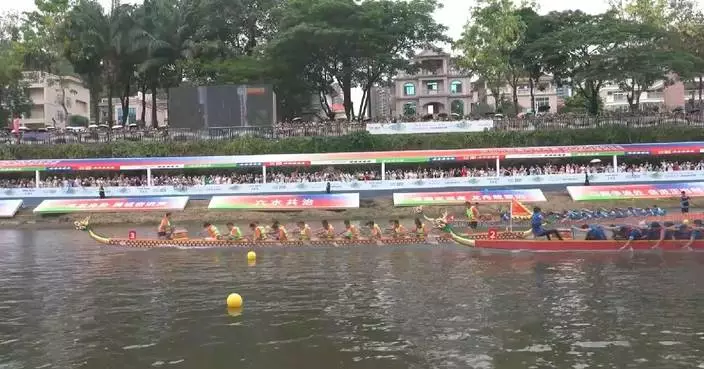 International teams show up at dragon boat race in south China’s Shenzhen