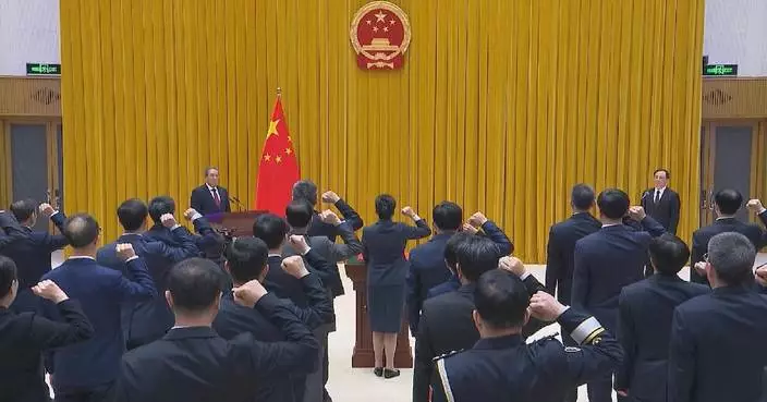 Senior Chinese officials pledge allegiance to Constitution