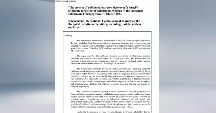 Israel deliberately targets, kills Gaza children, constituting genocide: UN report