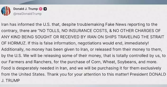 Trump threatens to end talks if Iran charges ships in Hormuz, Iran slams U.S. for contradicting MoU text
