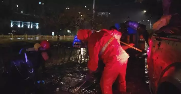 Rainstorm, hail hit east China city, causing flooding, prompting emergency response
