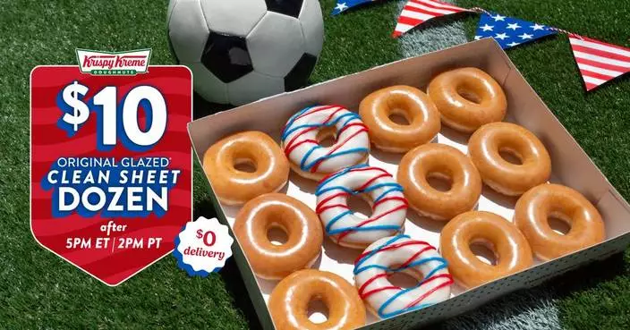 KRISPY KREME® Introduces $10 Original Glazed® Clean Sheet Dozen Featuring ‘Red, White and Goooaaal’ Doughnut for America’s Match Wednesday