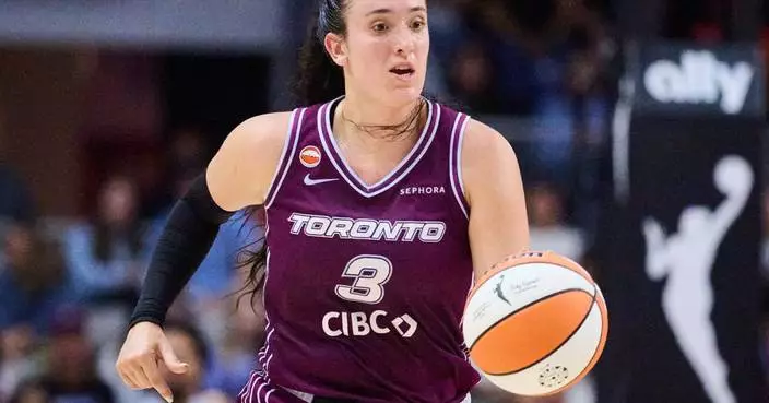 Marina Mabrey matches WNBA scoring record with 53 points to help Toronto rout Los Angeles