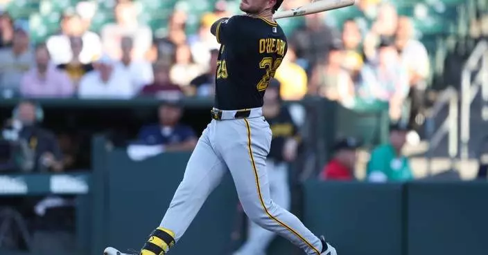 Ryan O'Hearn knocks in career-high 6 runs as Pirates roll to 12-4 victory over Athletics