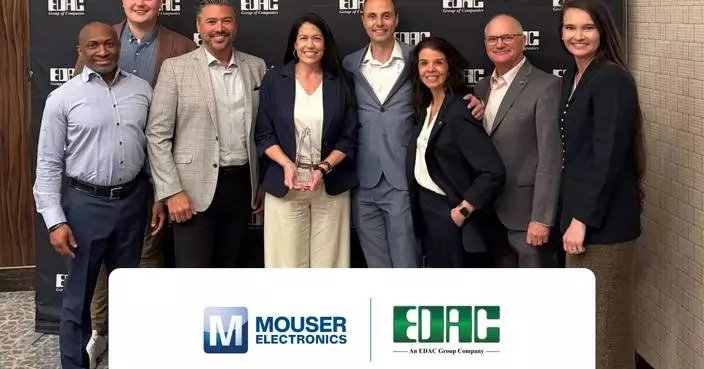 EDAC Group Honors Mouser Electronics With Second Consecutive Distributor of the Year Award