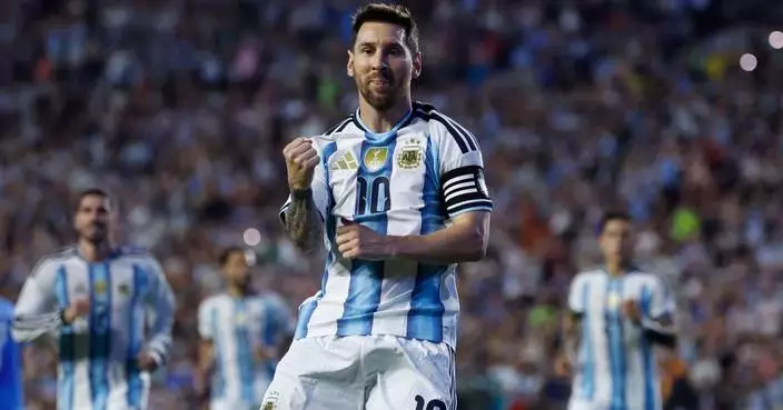 Messi scores on a penalty as Argentina beats Iceland 3-0 in its final World Cup tune-up