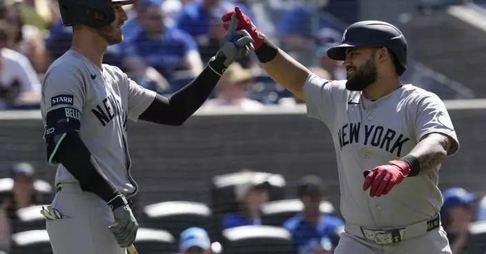 Goldschmidt hits tiebreaking HR in ninth, Yankees beat Blue Jays 3-1 for fifth win in last 6 games
