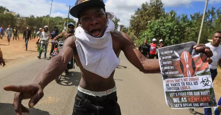 Hundreds of youths protest outside Kenya’s Ebola quarantine center for US citizens