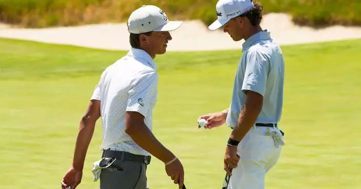 Amateur stars Russell and Koivun play together in the US Open's 'future of golf' pairing