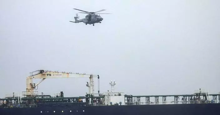Macron says French Navy, backed by the UK, intercepted a sanctioned tanker from Russia