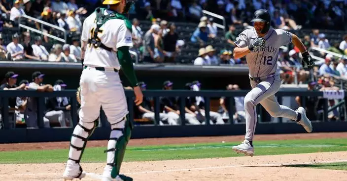Rockies hit jackpot with 23 runs in steamy Vegas as A’s finish wild stretch in future home