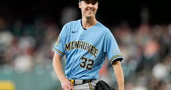 Misiorowski strikes out eight in 7 innings as the Brewers beat the Astros 2-0