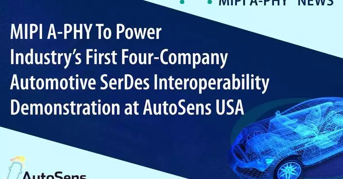 MIPI A-PHY To Power Industry’s First Four-Company Automotive SerDes Interoperability Demonstration at AutoSens USA