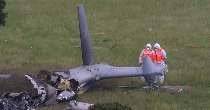UK Royal Navy says 3 members died in a helicopter crash during a training exercise