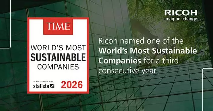 Ricoh earns place on TIME World's Most Sustainable Companies 2026 list for third consecutive year