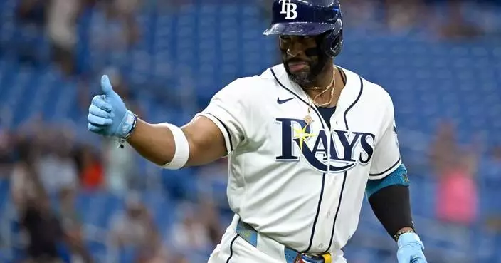 Diaz, Vilade homers and a 4-hitter in a bullpen game helps Rays beat Rangers 3-0