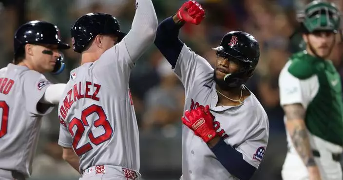 Red Sox beat the A's 4-2 on Monasterio's 2-run homer in the 10th