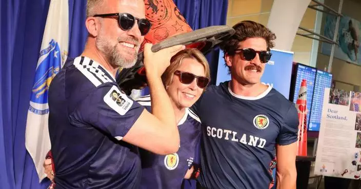 Scottish traffic cone gets dignitary's welcome in Boston after World Cup friendship