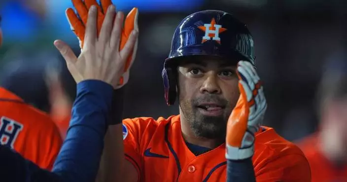 Alvarez hits AL-leading 31st homer, Wade has first career grand slam and Astros beat Rangers 9-3