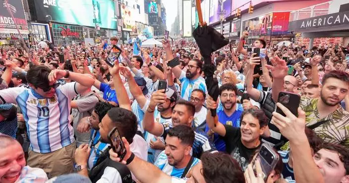The Latest: Argentina and Spain facing off to lift the World Cup trophy