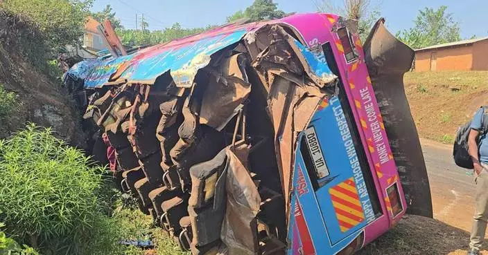 A school bus crash in Uganda kills at least 20 children and an adult