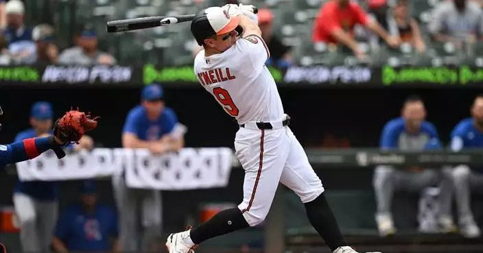 Jackson's big hit in the 8th helps the Orioles avoid a sweep, 3-2 over the Cubs