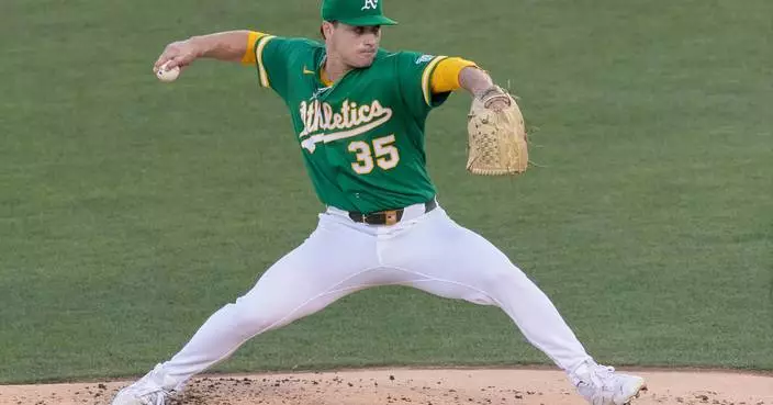 Langeliers hits No. 20 and A's back Ginn with 3 HRs in 7-1 win over Dodgers that snaps 4-game skid