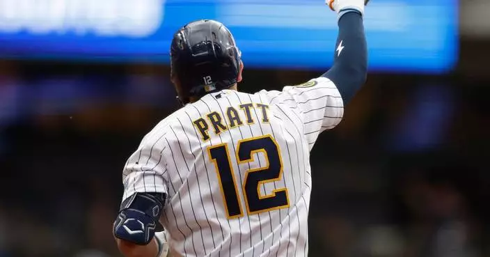 Rookies Pratt, Lara drive in 3 runs apiece, Gasser works 6 innings as Brewers beat Rockies 8-5