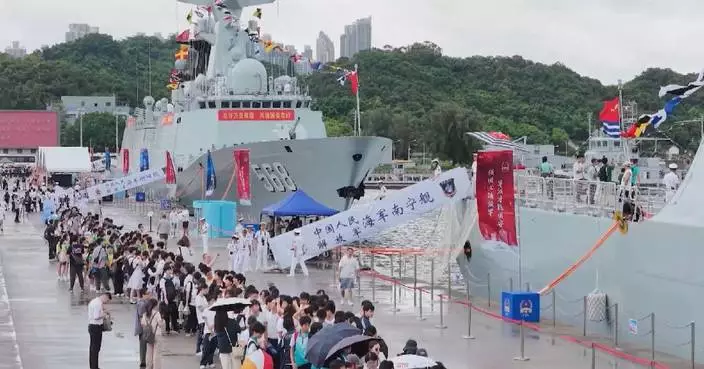 PLA Navy fleet welcomes crowds of student visitors on open day in Hong Kong