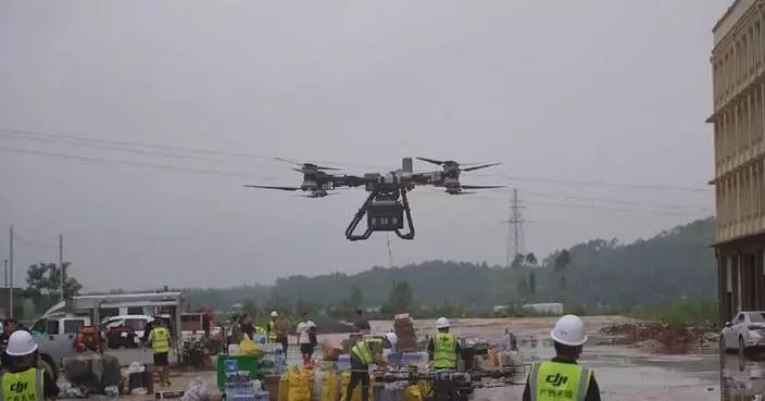 Drones form aerial lifeline in flood-hit Guangxi in southern China