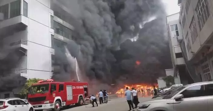 Footwear factory fire breaks out in east China's Fujian