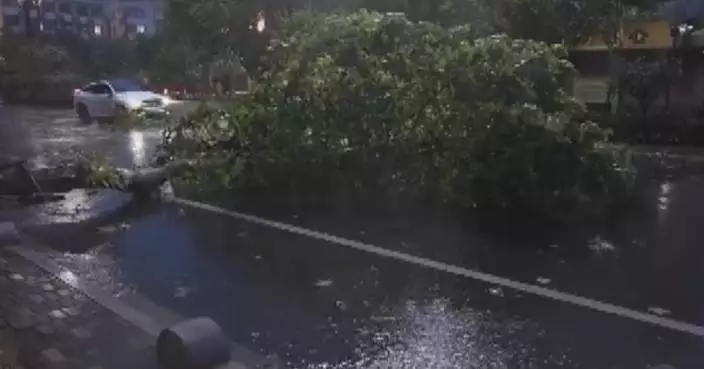 Weakened Typhoon Bavi moves inland in China with strong winds, heavy rains